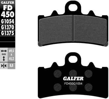 Galfer remblokken fd450 organ brake pads. fd450 g1054
