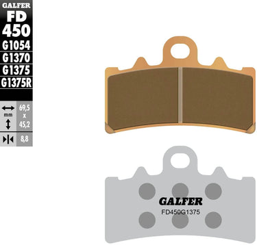 Galfer remblokken fd450 sintered brake pad fd450 g1375