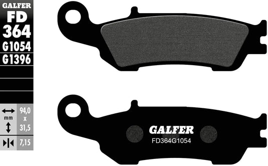 Galfer bremsbelag fd364 brake pad fd364 g1054 organic standard