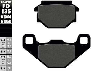Galfer remblokken fd135 brake pad fd135 g1050 organic