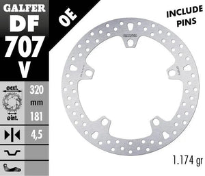 Galfer bremsscheibe df707 rotor galfet df707 type v rigid