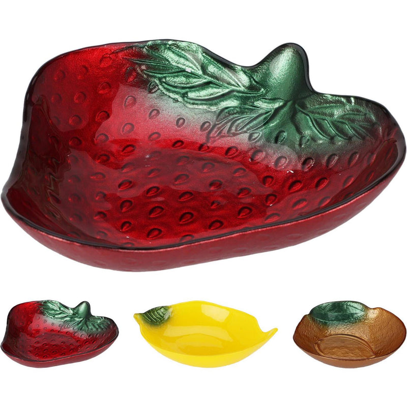 Laden Sie das Bild in Galerie -Viewer, Home styling schaal glas fruitvorm ã˜15cm 3 assorti
