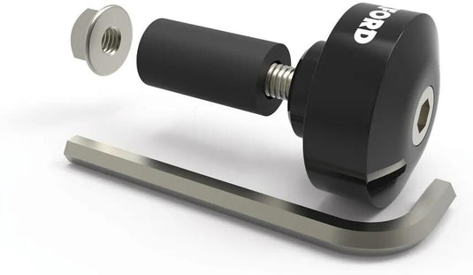 Oxford lenkerende barends 1 handlebar plugs 1 black 22 mm handlebars