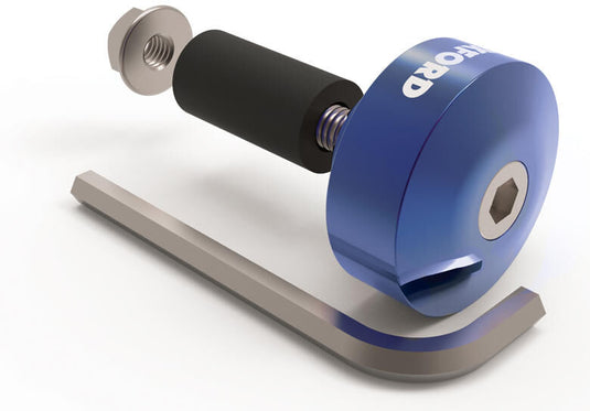 Oxford stuureinde barends 1 handlebar plugs 1 blue 22mm handlebars