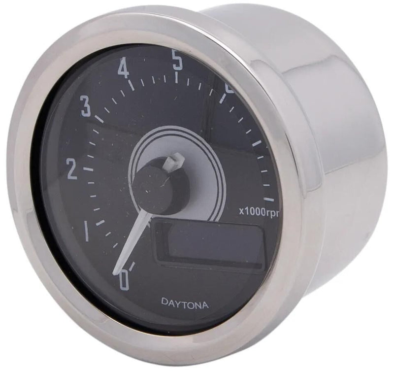 Load image into Gallery viewer, Daytona drehzahlmesser velona 60 speed m.velona,sw led-white 8000u min
