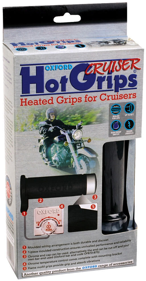 Oxford handvatverwarming hotgrips essential heated grips cruis cellular open 5-stage