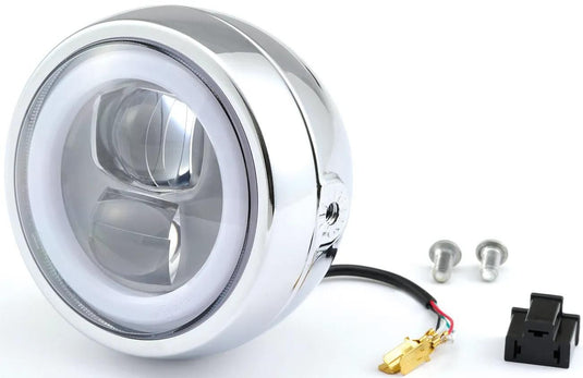 Daytona hauptscheinwerfer led headlights led 12mm chr, lateral
