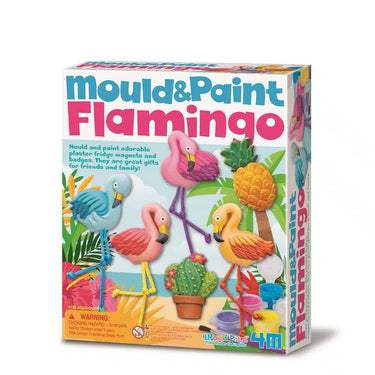 Dam 4m flamingo gipsgieten en verven met magneetjes