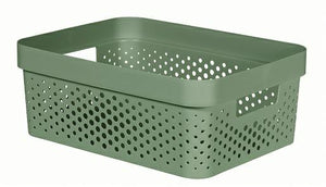 Curver infinity recycled dots opbergbox - 17 liter - groen