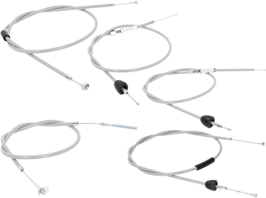 101 octane bowden kabelset bowden cable set 101.octa 5tlg gray