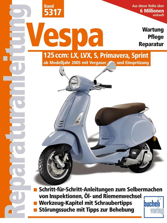 Bucheli-verlag reparaturanleitung book repair instructions vespa 125lx lvx s