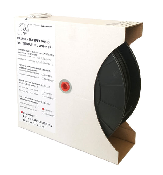 Slurf buitenkabel deraillleur zwart 50m