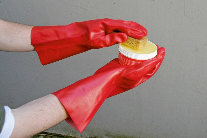 Load image into Gallery viewer, Keron producten handschoen pvc rood 35cm
