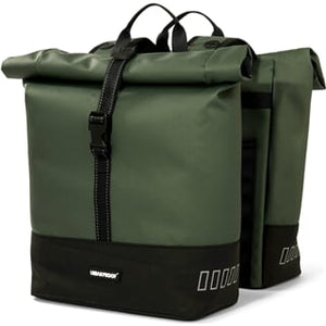 Urbanproof tas dubbel roll urban proof forest green 38 liter recycled