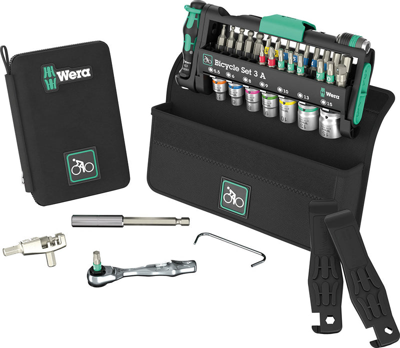 Load image into Gallery viewer, Wera bicycle set 3 a, 40‑delig gereedschapsset (zwart groen)
