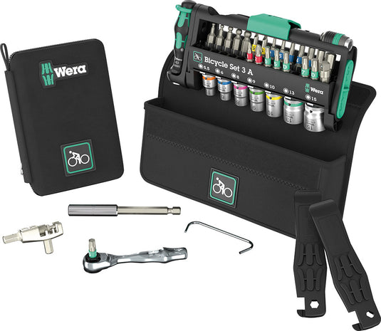 Wera bicycle set 3 a, 40‑delig gereedschapsset (zwart groen)