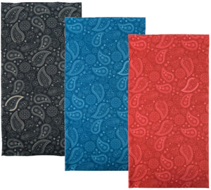 Oxford multifunktionstuch comfy neckerchief comfy paisley red 3-pack