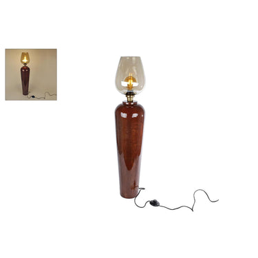 Staande lamp martin terra glas metaal dia.20x95cm