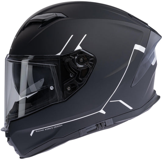 Spec-x integraalhelm sx-82.03 r2 stinger helmet sx-82.03 r2 black matt grey xs pin re