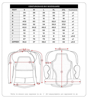 Ufo plast protektorenhemd centurion bv1 children's protec. shirt centurion bv1 black l
