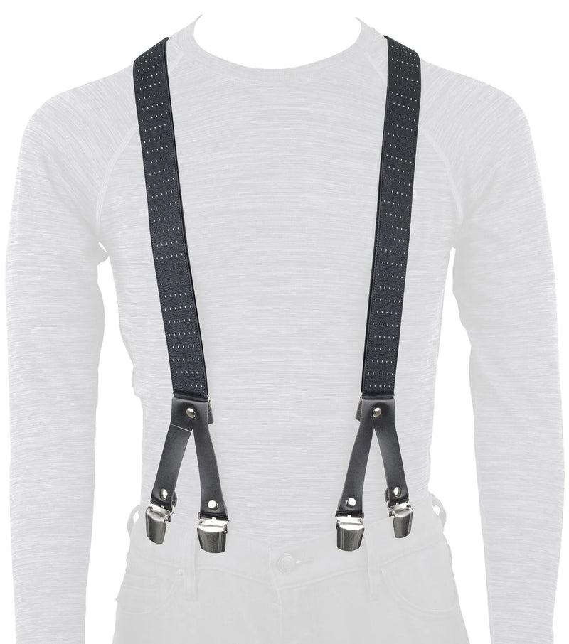 Load image into Gallery viewer, Oxford hosenträger trouser braces riggers chic black
