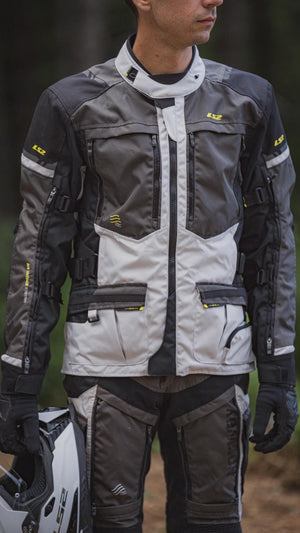 Ls2 jas norway jacket norway man black grey yellow m