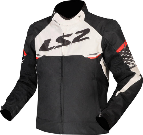 Ls2 apex jas jacket apex men black white red size 3xl