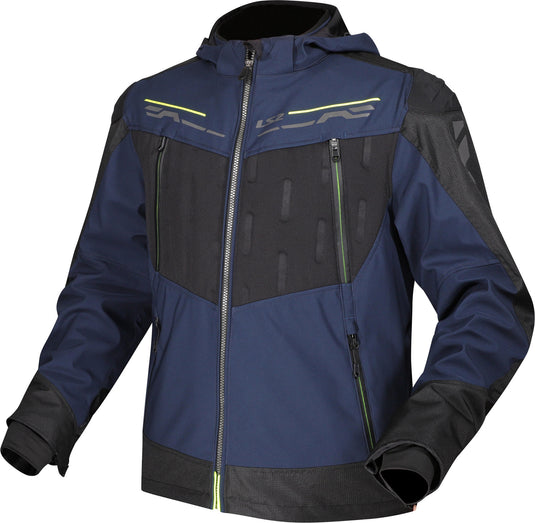 Ls2 zirconium jas jacket zirconium herr blue black neon yellow m