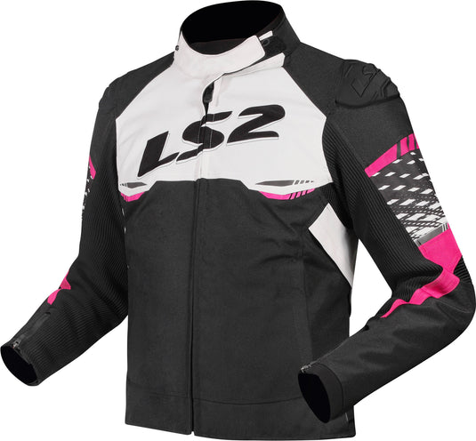 Ls2 apex jas jacket apex ladies black white pink gr. l