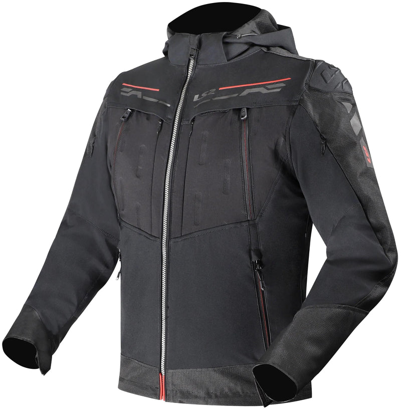 Laden Sie das Bild in Galerie -Viewer, Ls2 jacke zirconium evo man jacket zirconium evo mens black red gr. xl
