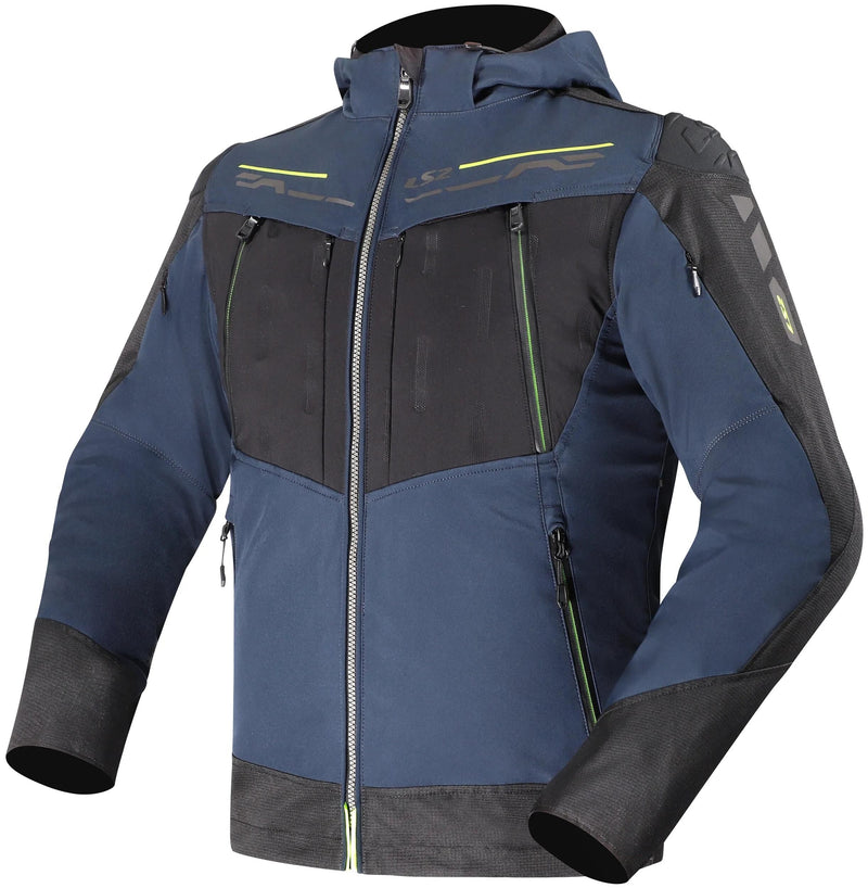 Load image into Gallery viewer, Ls2 jas zirconium evo man jacket zirconium evo mens blue black yellow xl
