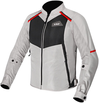 Ls2 jacke breeze man jacket breeze men gray black red size xl