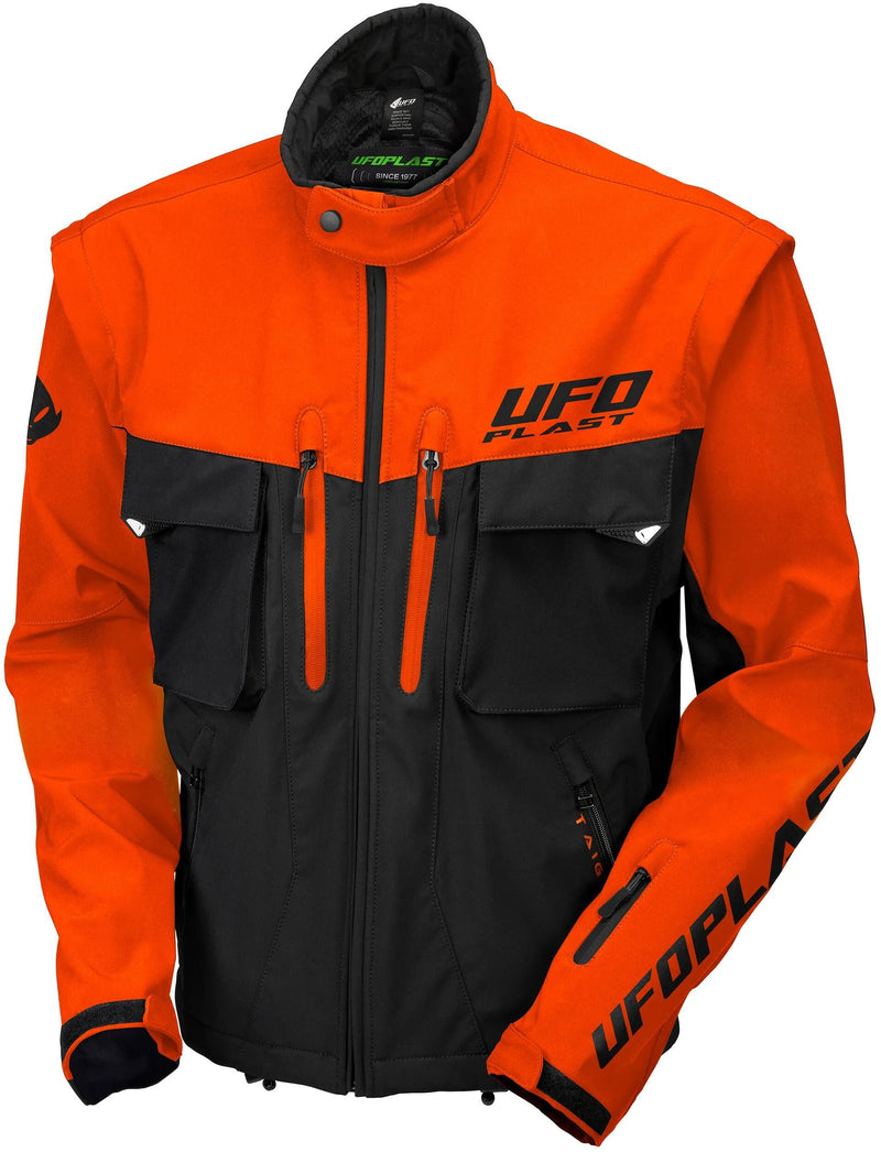 Load image into Gallery viewer, Ufo plast jacke taiga enduro jacket ufo black orange gr. m
