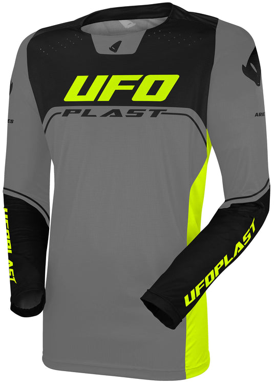Ufo plast jersey mx ares mx jersey ufo ares gray black gr. l