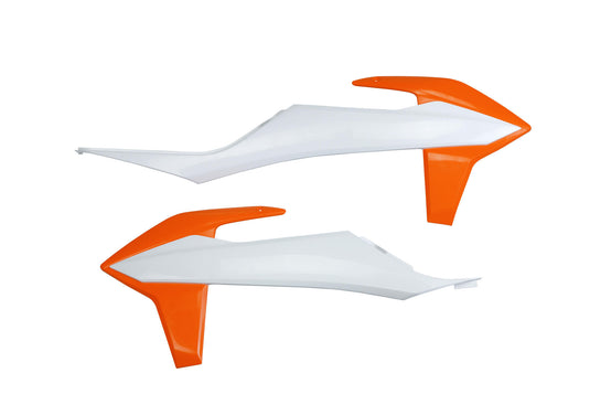 Ufo plast radiateurafdekking radiator covers ufo ktm white orange