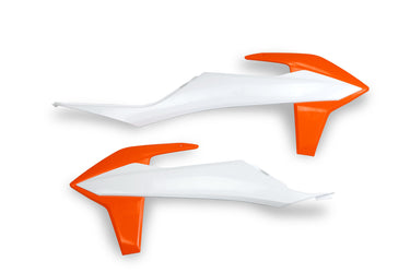 Ufo plast kühlerabdeckung radiator covers ufo ktm white orange