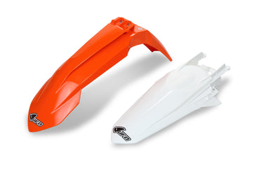 Ufo plast kotflügelsatz mudguard set ufo ktm oem orange white
