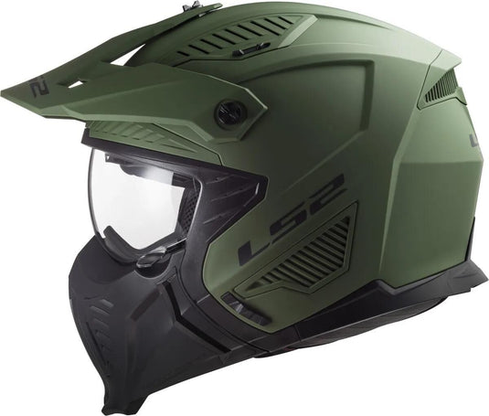 Ls2 modulaire helm of606 drifter solid helmet drifter green matt gr. m