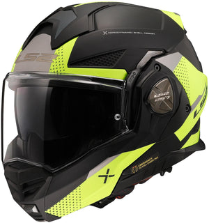 Ls2 klapphelm ff901 advant x oblivion helmet advant x obliv bw neon yellow matt gr. x