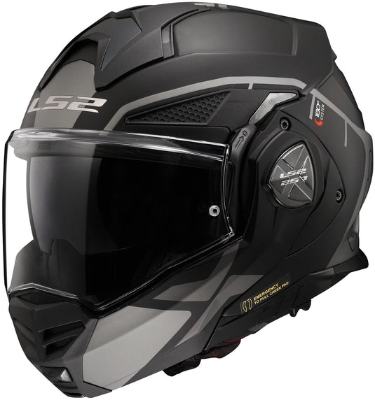 Ls2 opklaphelm ff901 advant x metryk helmet ff901 adv. x metryk xl black grey