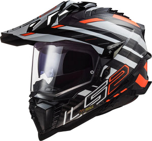 Ls2 endurohelm mx701 explorer carbon edge helmet explorer edge carbon bw ws or gr. xl