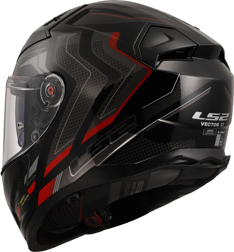 Load image into Gallery viewer, Ls2 integralhelm ff811 vector ii alizer helmet ff811 vector i alizer black red gr. m
