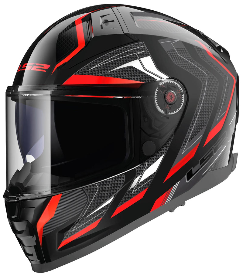 Load image into Gallery viewer, Ls2 integralhelm ff811 vector ii alizer helmet ff811 vector i alizer black red gr. l
