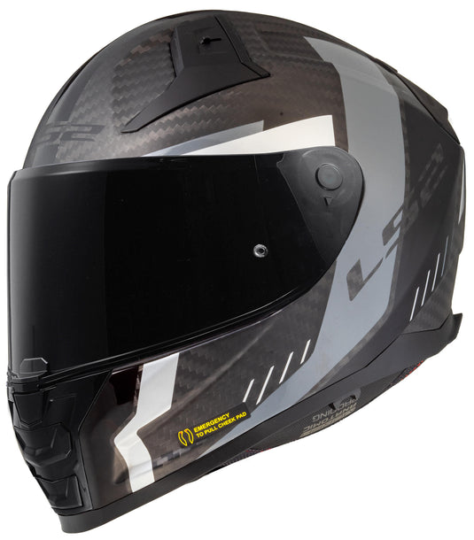 Ls2 integraalhelm ff811 vector ii carbon grid helmet ff811 vector i c grid m. sw gr gr. s