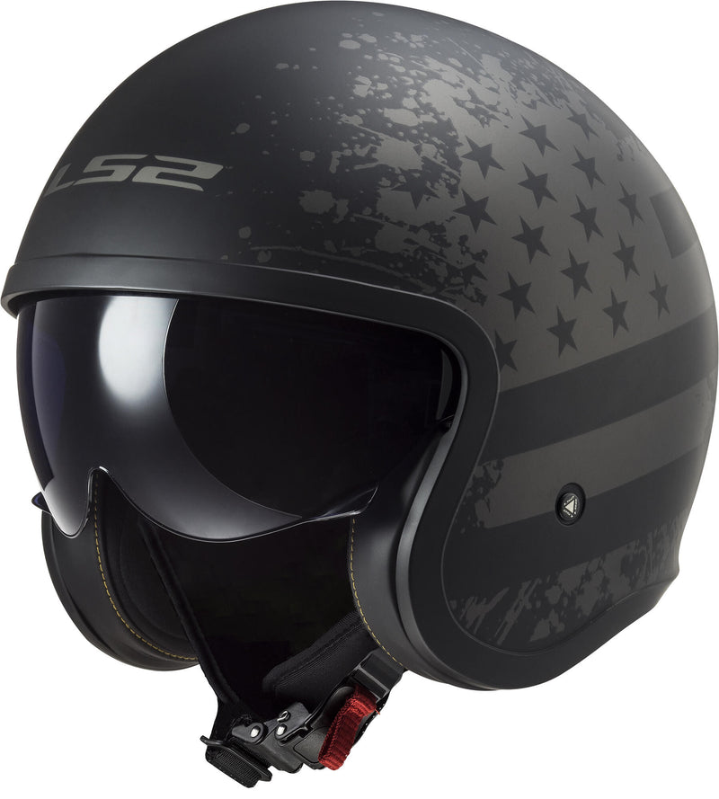 Load image into Gallery viewer, Ls2 jethelm of599 spitfire ii flag helmet of599 spitfire ii flag m. sw gr. xxl
