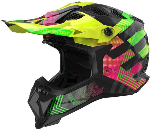 Ls2 crosshelm mx700 subverter evo chromatic helmet mx700 subv.evo chrom. s bl. yel. green