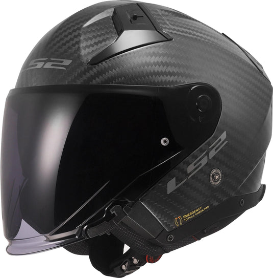 Ls2 jethelm of603 infinity ii carbon solid helmet of603 infinity ii matt carbon gr. s