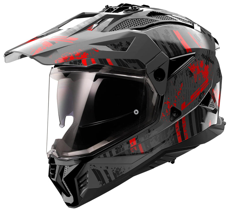 Load image into Gallery viewer, Ls2 endurohelm mx702 pioneer ii crazy helmet mx702 pioneer ii crazy sw rt gr. s
