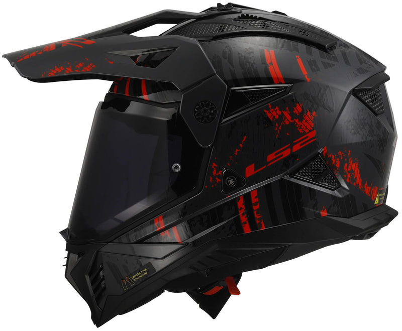 Load image into Gallery viewer, Ls2 endurohelm mx702 pioneer ii crazy helmet mx702 pioneer ii crazy sw rt gr. l
