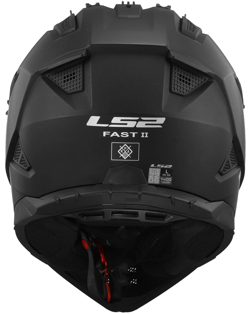 Laden Sie das Bild in Galerie -Viewer, Ls2 crosshelm mx708 fast ii solid helmet mx708 fast ii solid matt black gr. m

